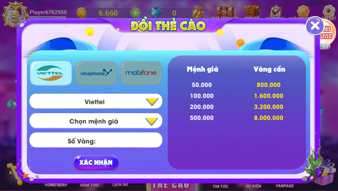 Bắn Cá Thẻ Cào – Đổi thẻ ào ào